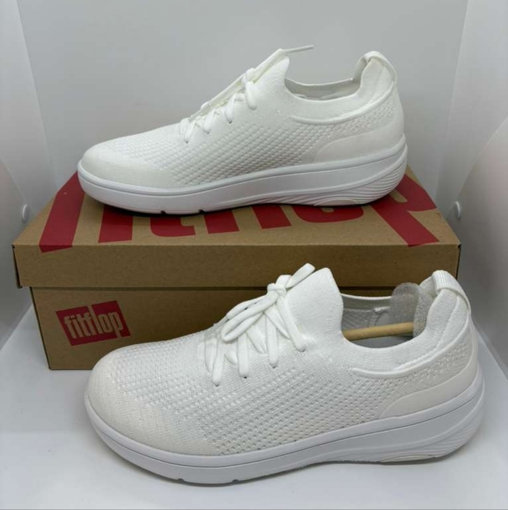 Fitflop SUPER-Q Knit Slip-On Laced Sneakers/Size US6.5-37.5/NWB/MSRP 95